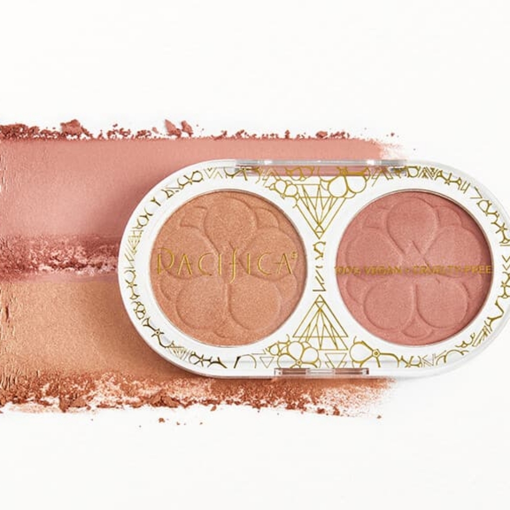 PACIFICA HIGHLIGHTER AND BLUSH COMBO CHERRY GOLD